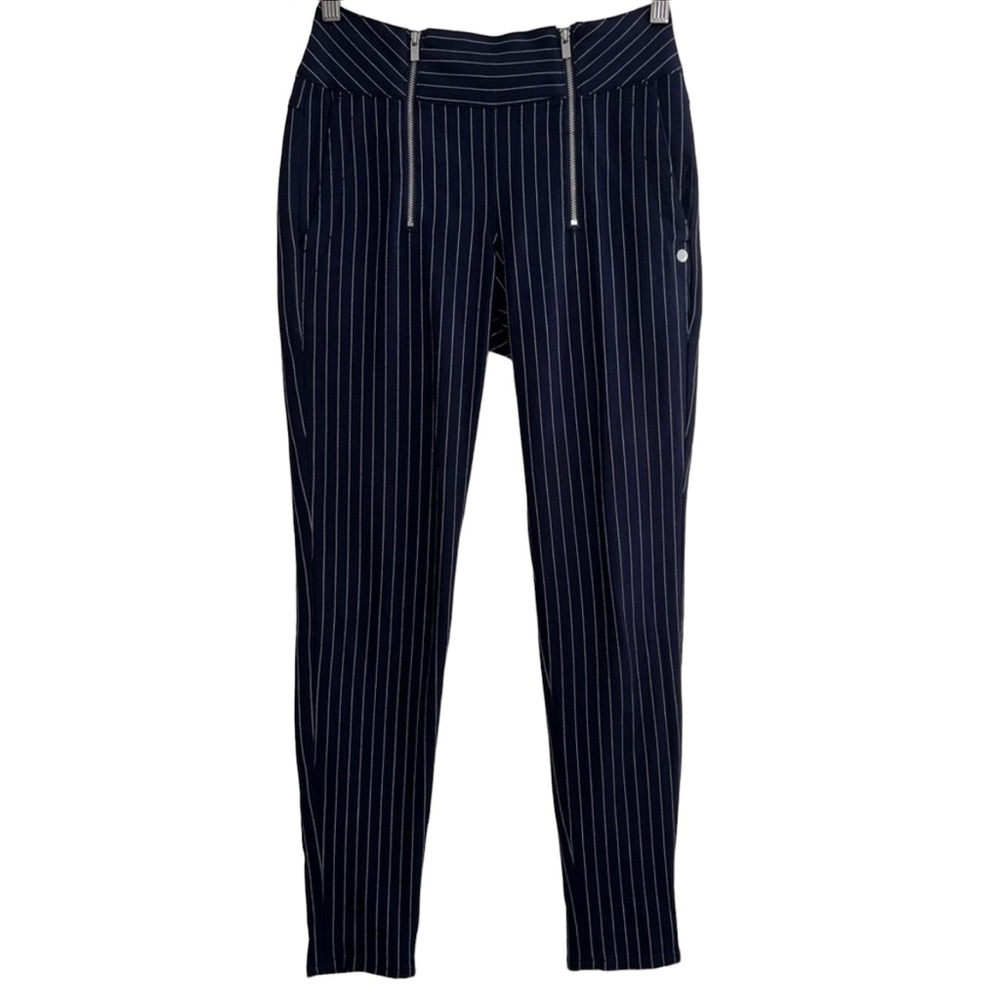 Scotch & Soda Modern Classic Navy & White Striped Zipper Front Pant